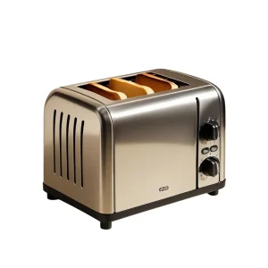 4 Slice Toaster, Stainless Steel & Black
